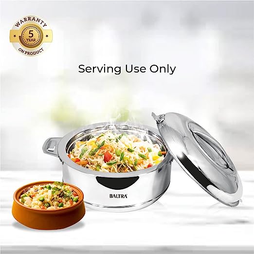 Baltra Royal Hot Case Stainless steel Casserole/Box/chapati Roti Case 4000 ml Baltra Royal Hot Case Stainless steel Casserole/Box/chapati Roti Case 4000 ml